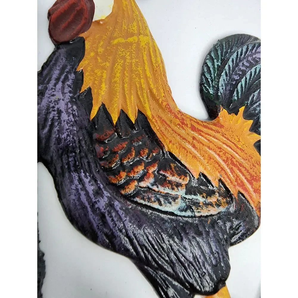 Cast Iron Rooster‎ Chicken Hanging Hook Key Holder
